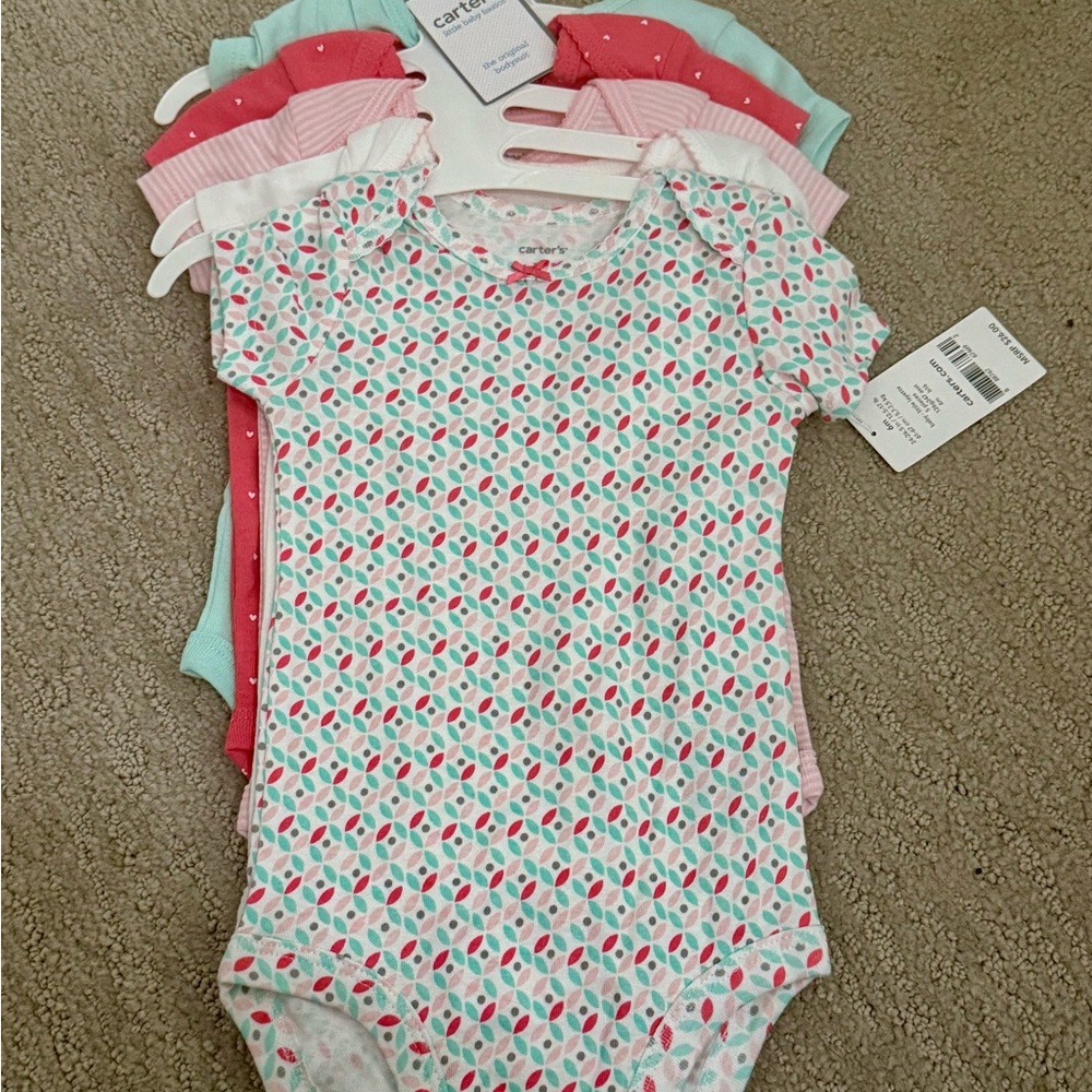 NWT- Carter's Colorful Baby Bodysuit Collection 6mos